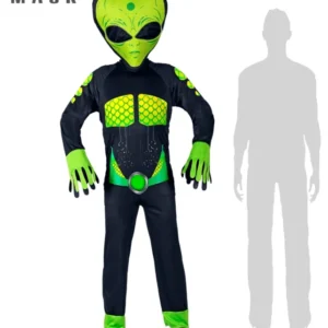 SciFi Alien Overall mit Riesenmaske