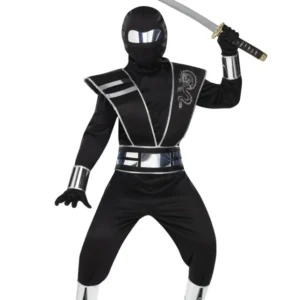 Kinder Ninja Kostüm mit Spiegel Effekt