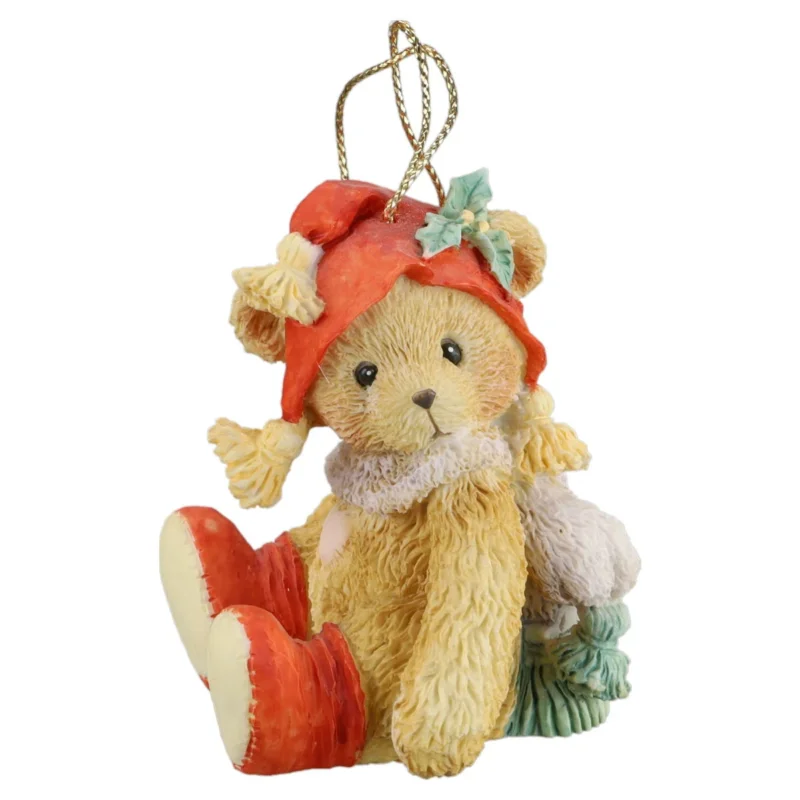 Teddy 951226 "Bear With Green Stocking Cap" Hanging Ornament Enesco Cherished Teddies mit OVP
