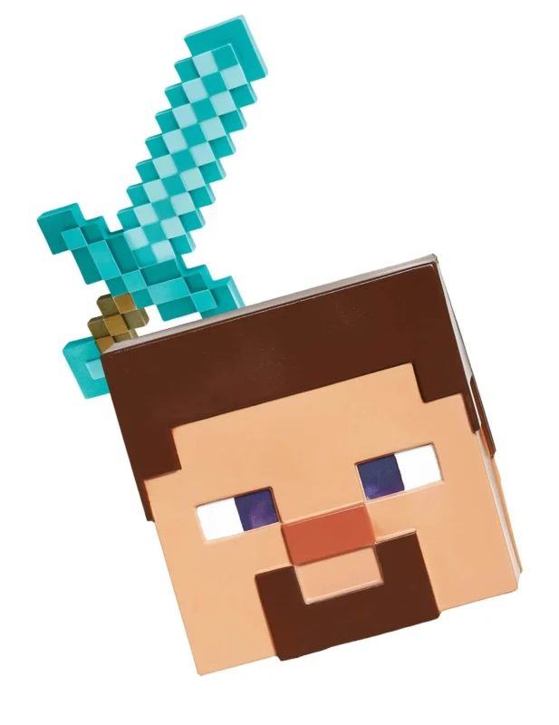 Minecraft™ Verkleidungsset Steve Maske & Schwert Kinder