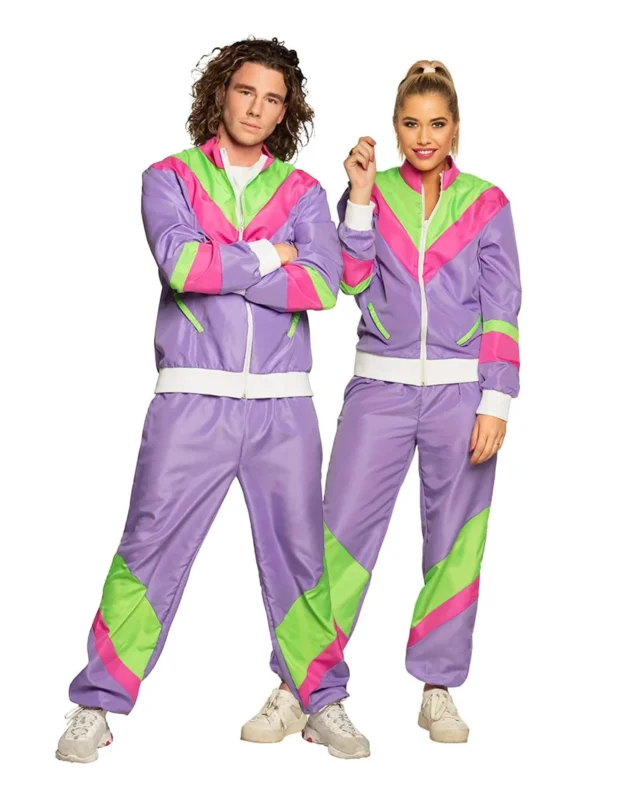 80er Jahre Retro Jogging Paarkostüm