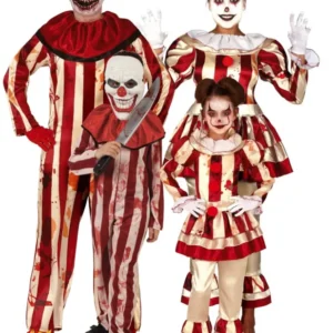 Gruseliges Clown Familien Kostüm