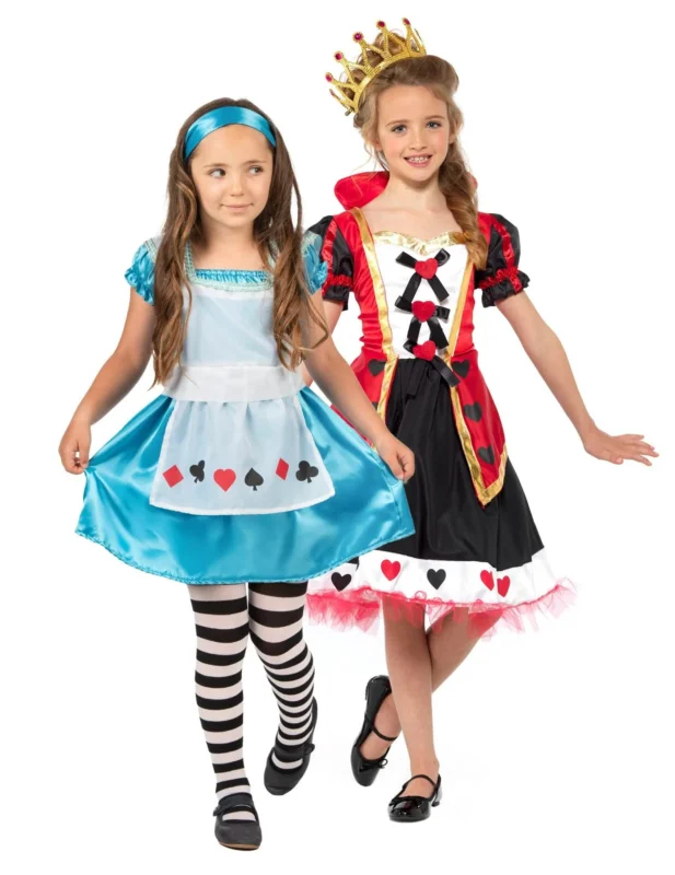Kinder Paarkostüm Alice und die Herzkönigin
