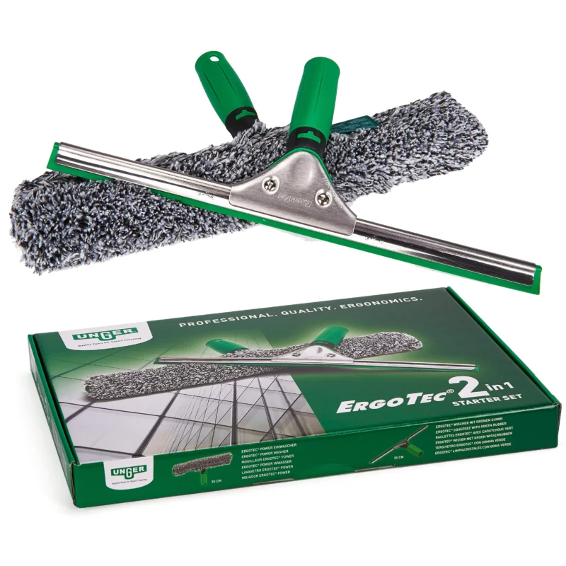 UNGER ErgoTec 2in1 Starterset fĂĽr die Glasreinigung