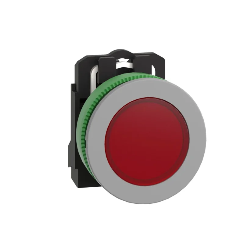 Schneider Electric - Leuchtmelder, Komplettgerät Leuchtmelder XB5FVG4C0 rt,30mm,120V,in grau