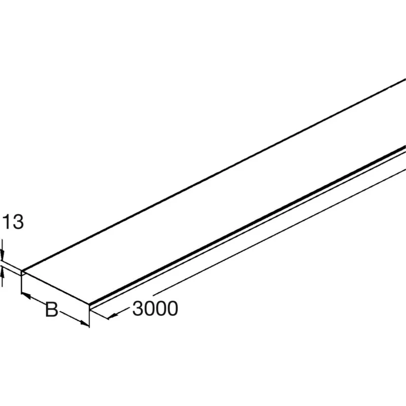 Rico - Deckel für Kabeltragsystem Abdeckung o. Verriegelung 15W12-500 500x3000mm