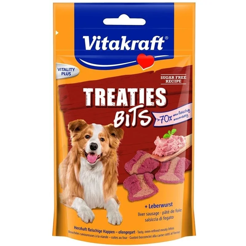 Vitakraft Treaties Bits für Hunde – Leberwurst 120 g