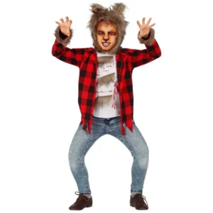 Wildes Werwolf Kinderkostüm mit Mütze