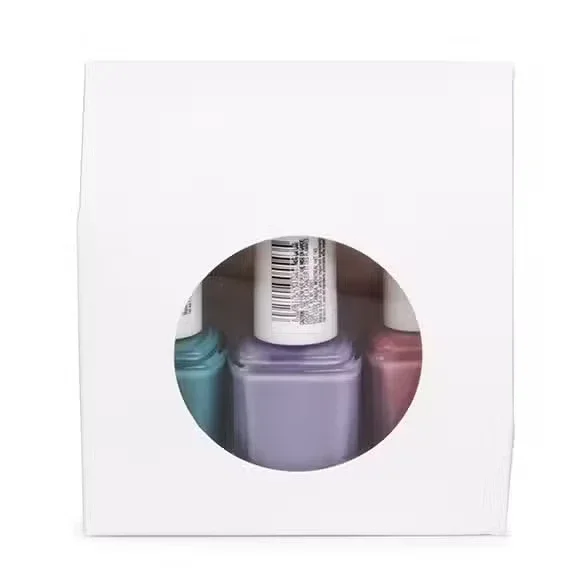 Kraft Gift Boxes White with Circle Window 8,9x3,8x10,2 cm