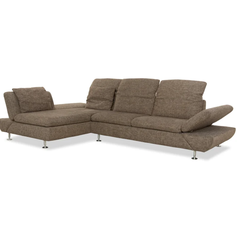 Willo Schillig Taoo Stoff Ecksofa Grau Braun manuelle Funktion Sofa Couch