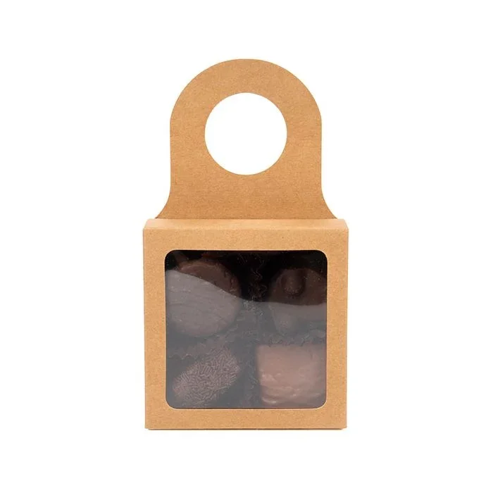 Kraft Box with window 9 x 3 x 9 cm