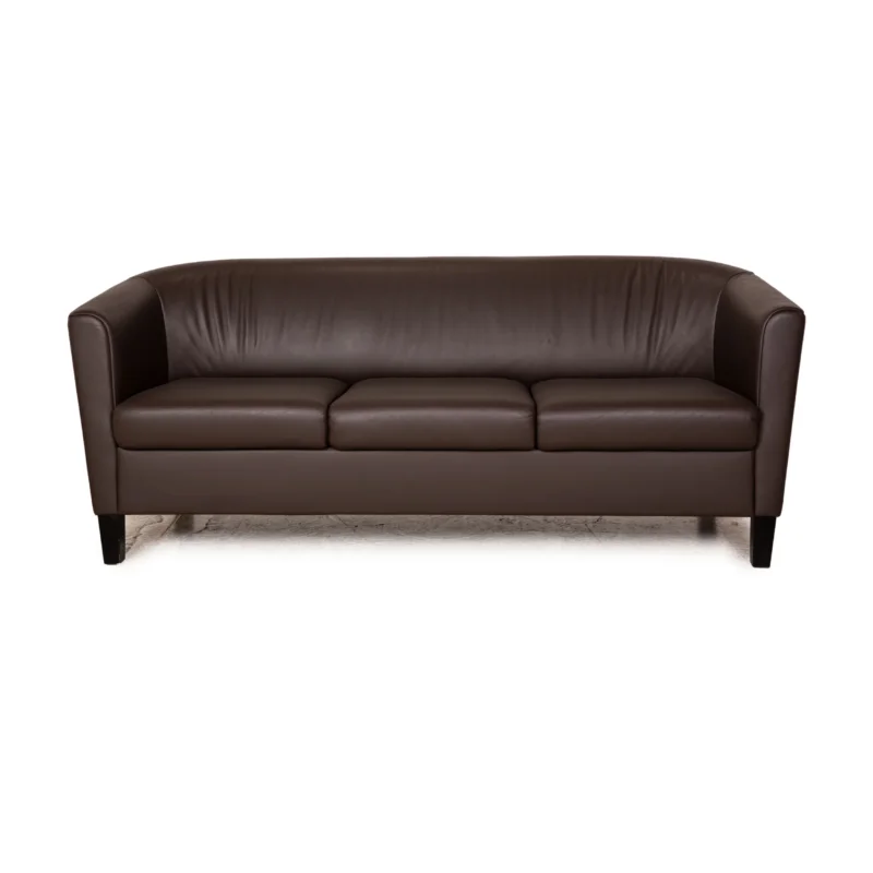Wittmann Leder Dreisitzer Schwarz Sofa Couch